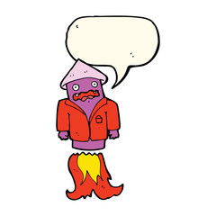 cartoon firework in business suit with speech bubble