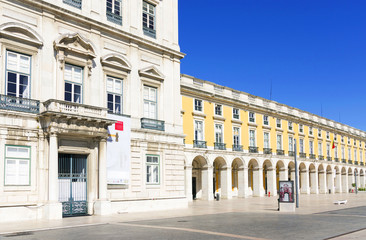 Fototapeta na wymiar Commerce Square (Portuguese: Praca do Comercio) in Lisbon, Portugal.