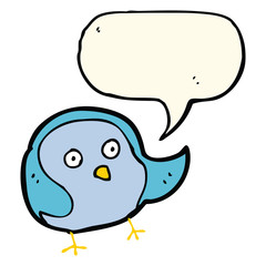 cartoon bird with speech bubble