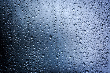 water drops on glass surface