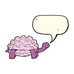 cartoon tortoise with speech bubble