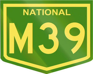 Australian National Highway shield with number M39