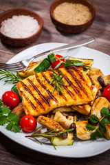 Halloumi grilled cheese