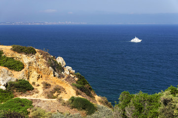 Fototapeta na wymiar Ponta de Piedade in Lagos, Algarve coast in Portugal