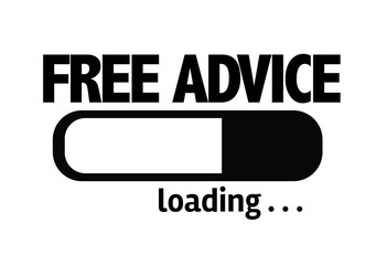 Progress Bar Loading with the text: Free Advice