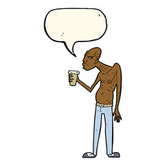 cartoon hooligan with speech bubble