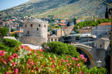 Papier Peint photo autocollant Stari Most Mostar city view