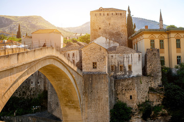 Obraz premium Mostar city view