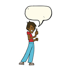 cartoon angry man arguing with speech bubble