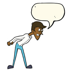 cartoon angry man with speech bubble