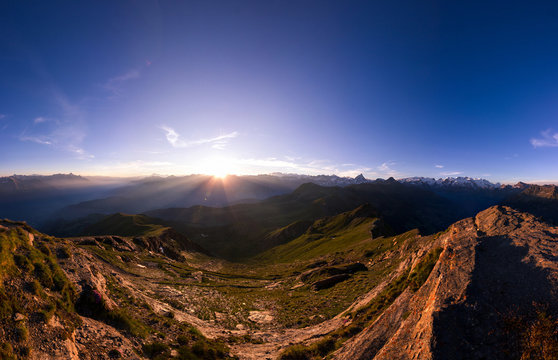 Tramonto dalla cima del Monte Zerbion