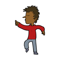 cartoon man pointing