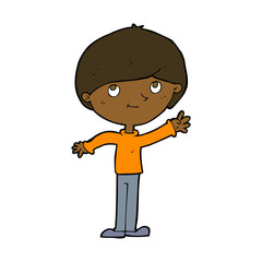 cartoon happy boy