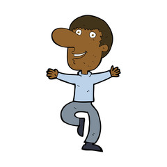 cartoon happy man