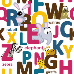 seamless pattern of letters - vector illustration, eps