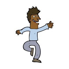 cartoon happy man