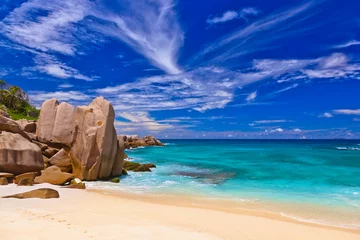 Crédence de cuisine en verre imprimé Plage tropicale Tropical beach at Seychelles