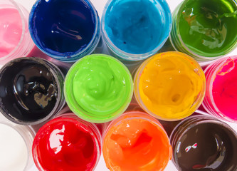 Bright brilliant color background with different colors