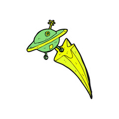 cartoon flying saucer