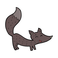 cartoon little wolf cub