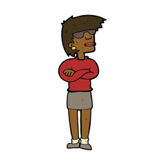 Fototapeta premium cartoon annoyed woman