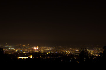 Fototapeta na wymiar Fireworks over Zagreb