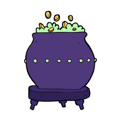 cartoon halloween pot