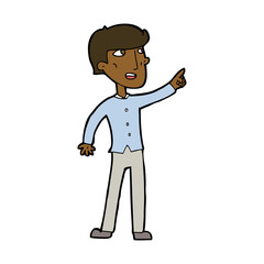 cartoon man pointing