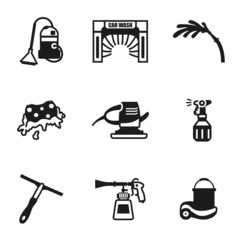 Vector Car wash icon set
