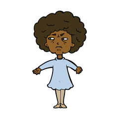 cartoon bitter old woman