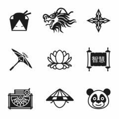 Vector China icon set
