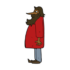cartoon bearded old man