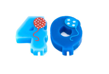 candles for cake. forty years old