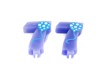 candles for cake. seventy-seven years