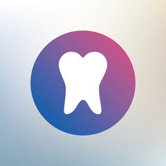 Tooth sign icon. Dental care symbol.