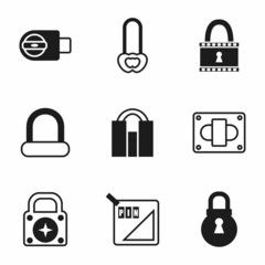 Vector Lock icon set