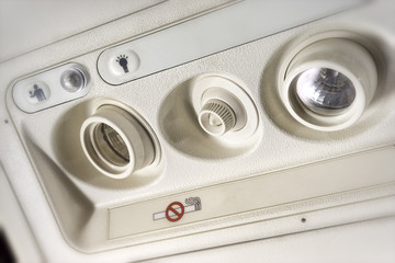 Overhead Console Of A Passenger Aircraft