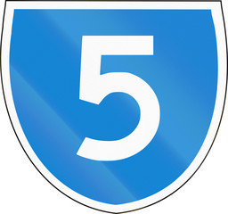 Australian state route shield - with number 5
