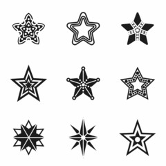 Fototapeta premium Vector Stars icon set