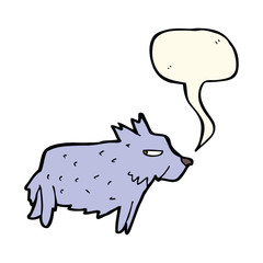 cartoon terrier with speech bubble