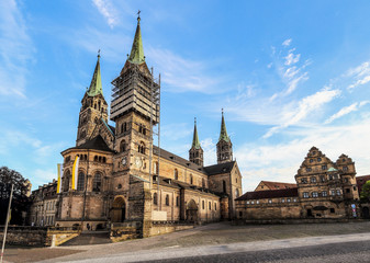 Fototapeta premium Bamberg Cathedral on a warm summer evening