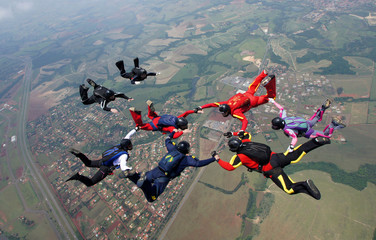 Skydivers group