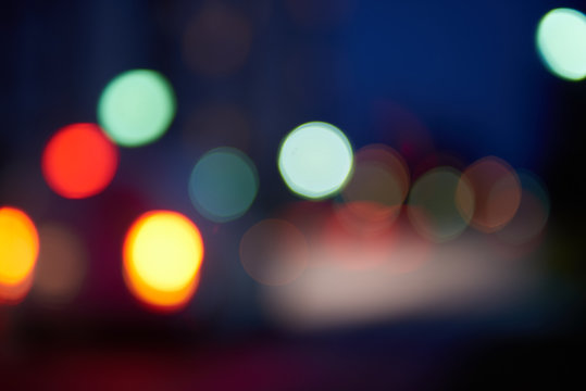 blured treffic street lights