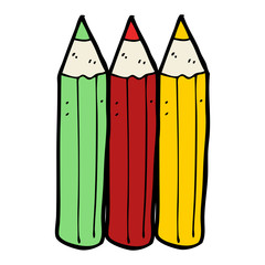 cartoon coloring pencils