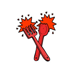 cartoon cutlery