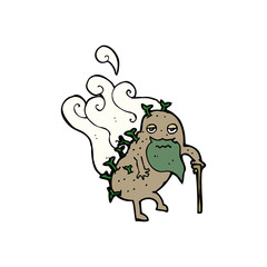 cartoon old potato