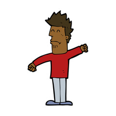 cartoon stressed man