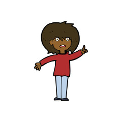 cartoon woman asking question