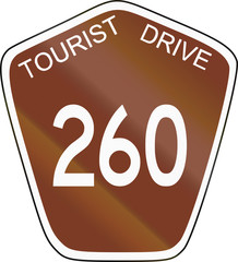 An Australian Tourist Drive shield with number 260