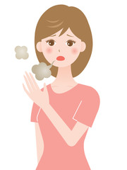 口臭に悩む女性